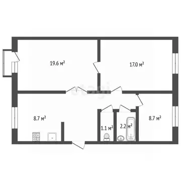 3-к кв. Саха (Якутия), Якутск ул. Дзержинского, 14/2 (68.4 м)