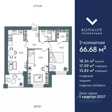2-к кв. Ярославская область, Ярославль пос. Павловский, Волга-Лайф ...