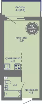 Студия Пермский край, Пермь ш. Космонавтов, 309Ак1 (24.7 м)