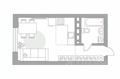 Студия Башкортостан, Уфа ул. Менделеева, 158 (28.8 м)