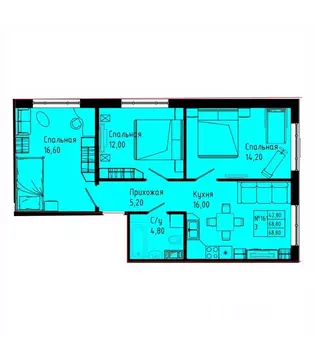 3-к кв. Ленинградская область, Коммунар г. Гатчинский муниципальный ...
