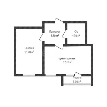 1-комнатная квартира: Краснодар, Конгрессная улица, 19/1 (43.2 м)