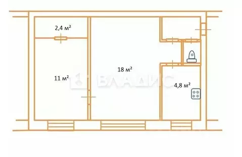 2-к кв. Московская область, Электрогорск Павлово-Посадский городской ...