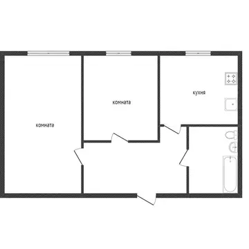 2-комнатная квартира: Улан-Удэ, улица Жердева, 98 (45 м)