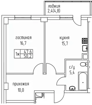 1-к кв. Саха (Якутия), Якутск просп. Михаила Николаева, 3к5А (50.2 м)