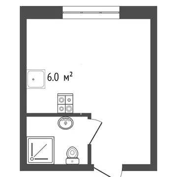 1к в -комнатной квартире (12 м)