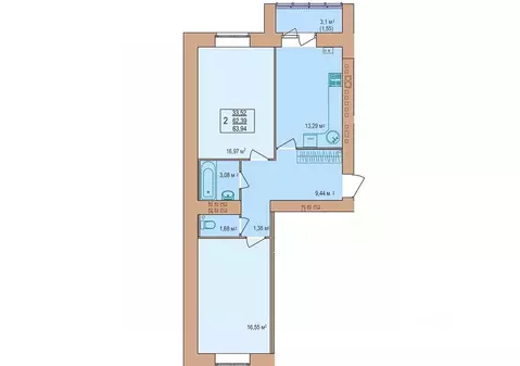 2-к кв. Костромская область, Кострома Якиманиха мкр, Энергия жилой ...