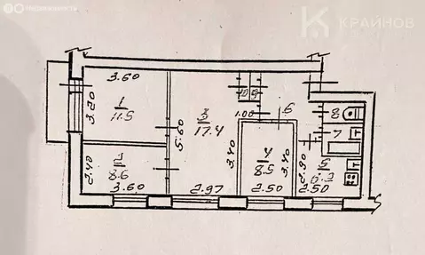 4-комнатная квартира: Воронеж, проспект Труда, 10 (62.2 м)