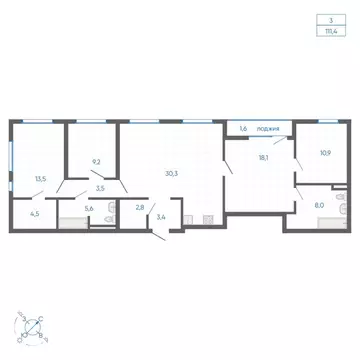 3-к кв. Свердловская область, Екатеринбург ул. Вильгельма де Геннина, ...
