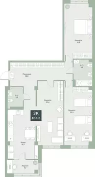 Свободной планировки кв. Курганская область, Курган Заозерный ...