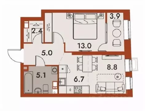 2-к кв. Нижегородская область, Нижний Новгород Ленгородок мкр, Первый ...