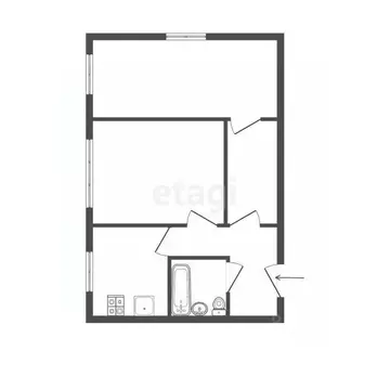 2-к кв. Свердловская область, Екатеринбург Уралмаш жилрайон,  (41.4 м)