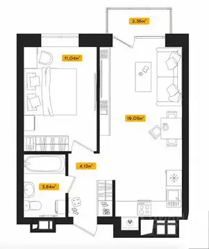 1-к кв. Астраханская область, Астрахань ул. Савушкина, 6/1 (38.8 м)