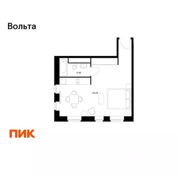 Студия Санкт-Петербург просп. Энергетиков, 6 (33.15 м)