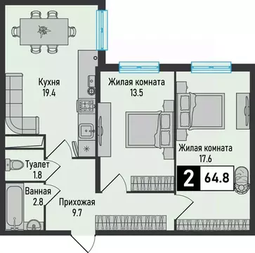 2-к кв. Ставропольский край, Железноводск городской округ, пос. ...