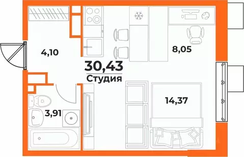 Студия Хабаровский край, Хабаровск Брянский пер. (30.43 м)