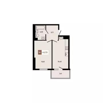 1-к кв. Ростовская область, Аксайский район, Щепкинское с/пос, пос. ...