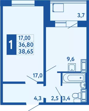 1-к кв. Башкортостан, Уфа Дема жилрайон, Новая Дема жилой комплекс ...