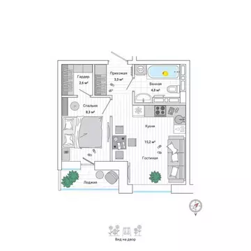 1-к кв. Приморский край, Владивосток ул. Нейбута (35.7 м)