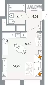 Студия Тульская область, Тула ул. Красина, 78 (30.49 м)