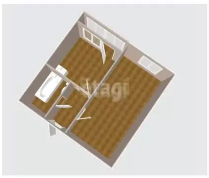 1-к кв. Сахалинская область, Южно-Сахалинск ул. Ленина, 563к3 (38.9 м)