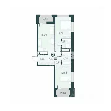 2-к кв. Курганская область, Курган 18-й мкр, 7 (64.15 м)