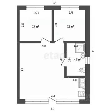 Дом в Крым, Симферопольский район, Добровское с/пос, с. Перевальное, ...