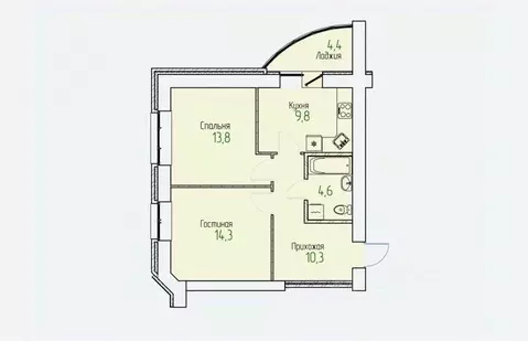2-к кв. Кировская область, Киров Мурашинский проезд, 7 (55.0 м)