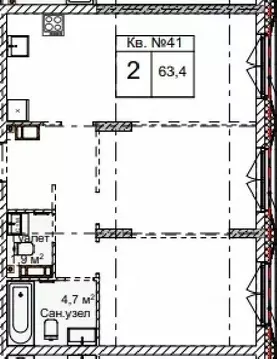 2-к кв. Нижегородская область, Нижний Новгород Огни Започаинья жилой ...