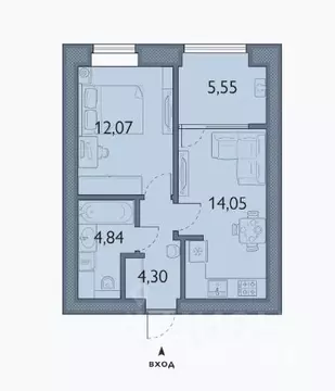 1-к кв. Брянская область, Брянский район, пос. Мичуринский, ...