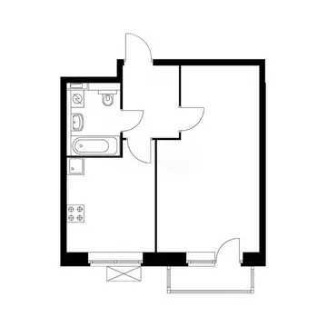 1-к кв. Тверская область, Тверь Новочеркасская ул., 50 (35.5 м)