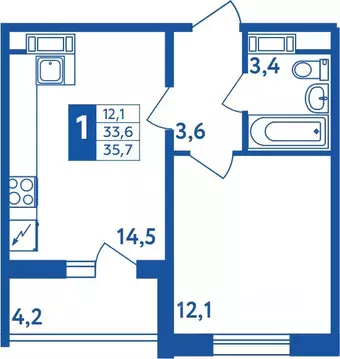 1-к кв. Башкортостан, Уфа Дема жилрайон, Новая Дема жилой комплекс ...