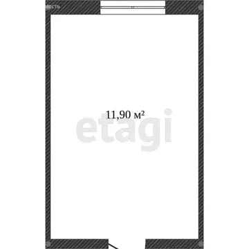 1к в -комнатной квартире (11.9 м)