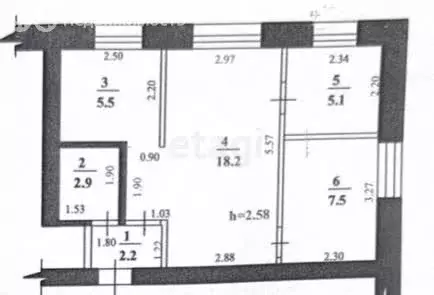 2-комнатная квартира: Стерлитамак, проспект Ленина, 28 (41.4 м)
