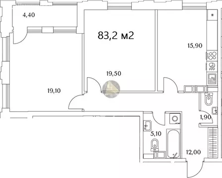 2-комнатная квартира: Санкт-Петербург, Планерная улица, 99 (83.2 м)