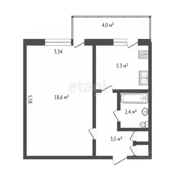 1-к кв. Крым, Саки ул. Ивановой (30.4 м)