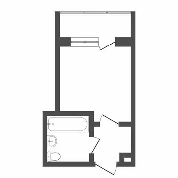 1-комнатная квартира: Тюмень, Олимпийская улица, 12 (15 м)