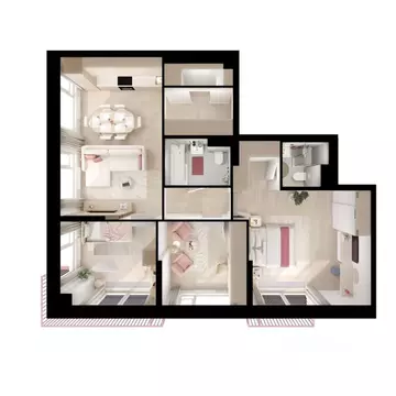 3-к кв. Москва Алтуфьевское 53 жилой комплекс, 1.1 (84.6 м)