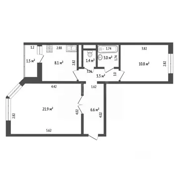 2-к кв. Московская область, Звенигород Одинцовский городской округ, ...