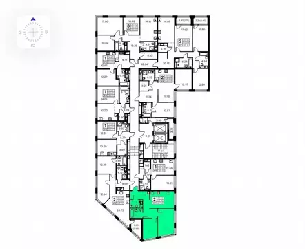 2-комнатная квартира: Санкт-Петербург, улица Челюскина, 10 (63.8 м)