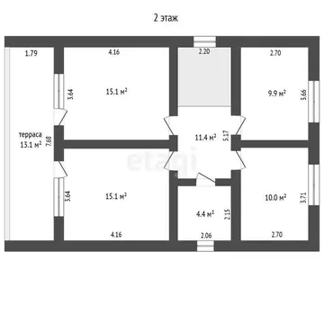 Дом в Мирное, Тенистая улица (181.5 м)