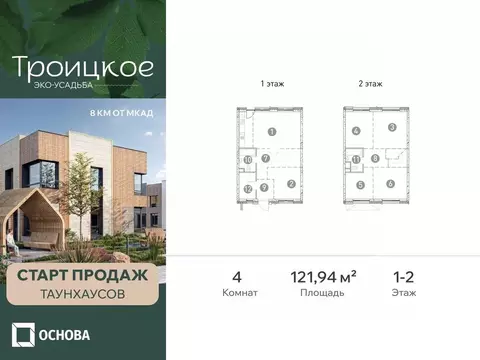 Таунхаус в Московская область, Мытищи городской округ, с. Троицкое 2 ...