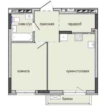 1-к кв. Удмуртия, Ижевск Культбаза жилрайон, 8-й мкр, Ежевика жилой ...