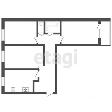 3-к кв. Тюменская область, Тюмень Тарманы мкр, ул. Игримская, 31 (68.0 ...