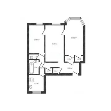 3-к кв. Брянская область, Брянск ул. Ульянова, 130 (83.7 м)