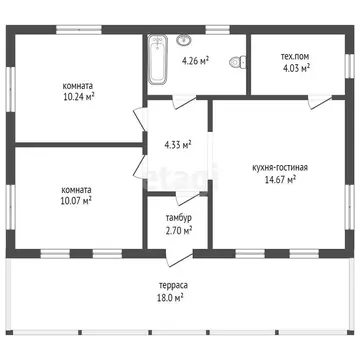 Дом в посёлок городского типа Хорлово, Озёрная улица (65 м)