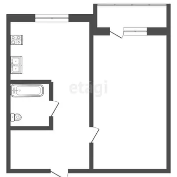 1-комнатная квартира: Усинск, Приполярная улица, 12 (32 м)