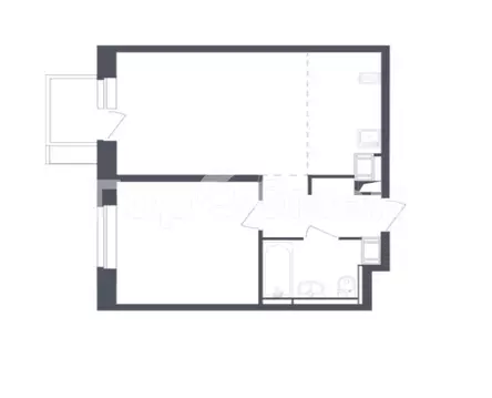 2-комнатная квартира: деревня Юрлово, к1/1 (43 м)