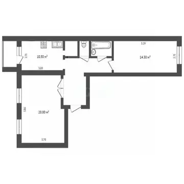 2-к кв. Вологодская область, Вологда ул. Маршала Конева, 21 (61.0 м)