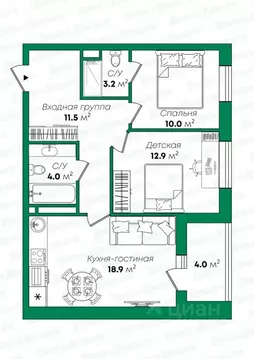 3-к кв. Кировская область, Киров ул. Краснополянская, 5 (60.5 м)